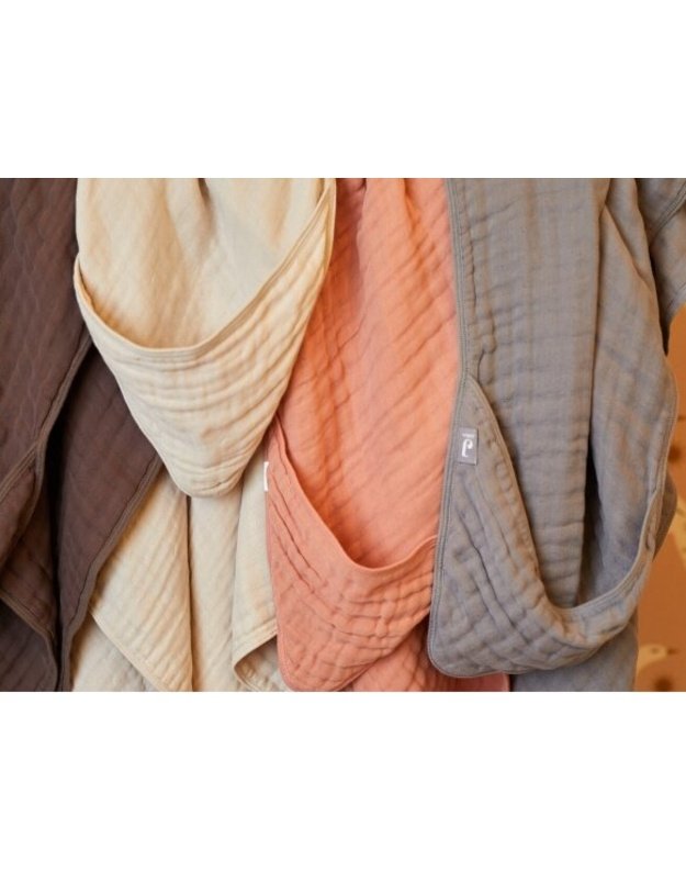 Jollein cotton towel with hood 75x75 cm Storm Grey