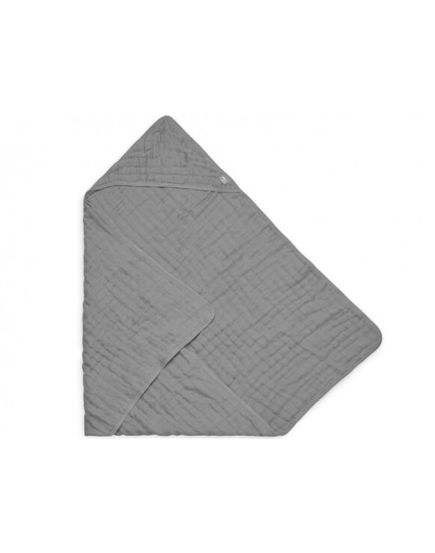 Jollein cotton towel with hood 75x75 cm Storm Grey