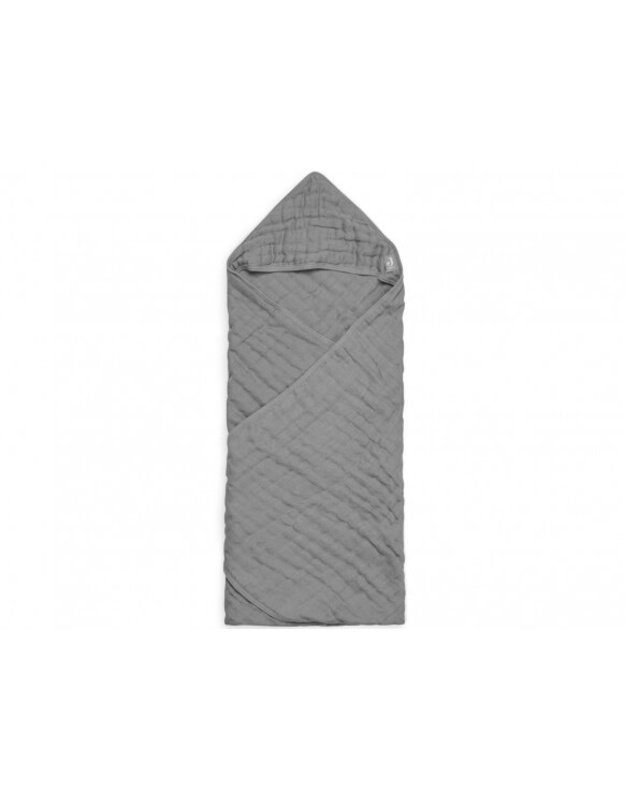 Jollein cotton towel with hood 75x75 cm Storm Grey