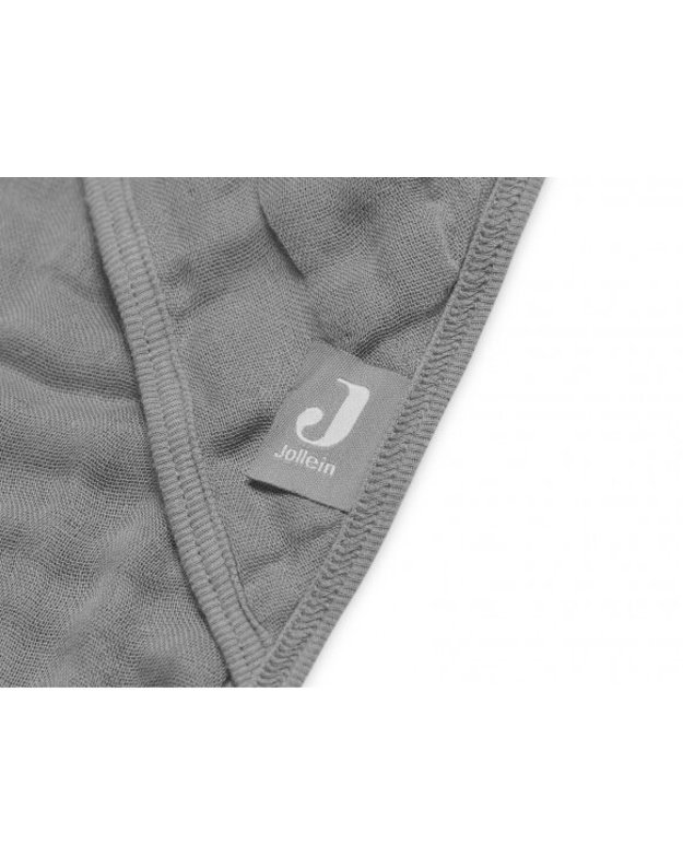 Jollein cotton towel with hood 75x75 cm Storm Grey