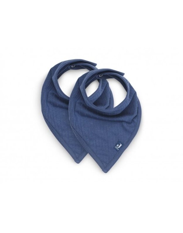 Jollein Bib Bandana Basic Stripe Jeans Blue 2 pcs.