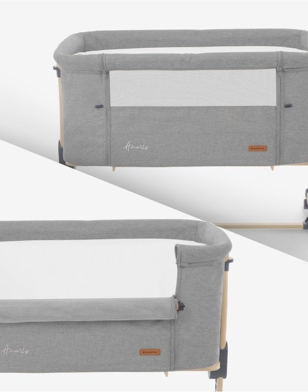 Kūdikių lovytė KikkaBoo Amaris Dark Grey