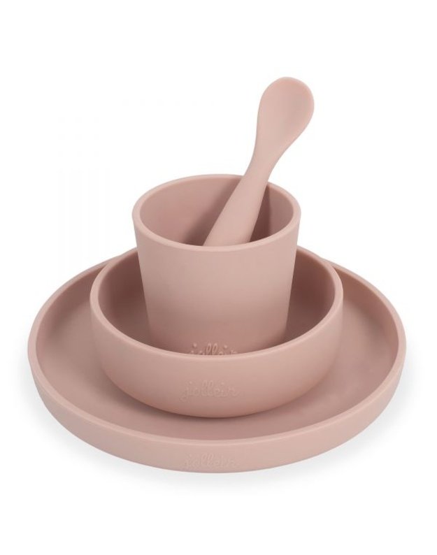 Silicone Dinnerware Set for Kids 4-Piece – Pink