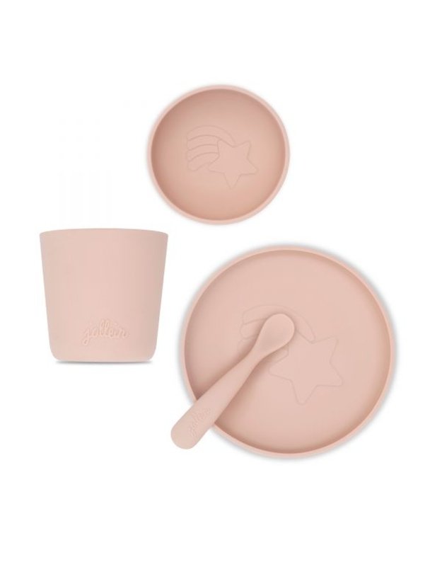 Silicone Dinnerware Set for Kids 4-Piece – Pink