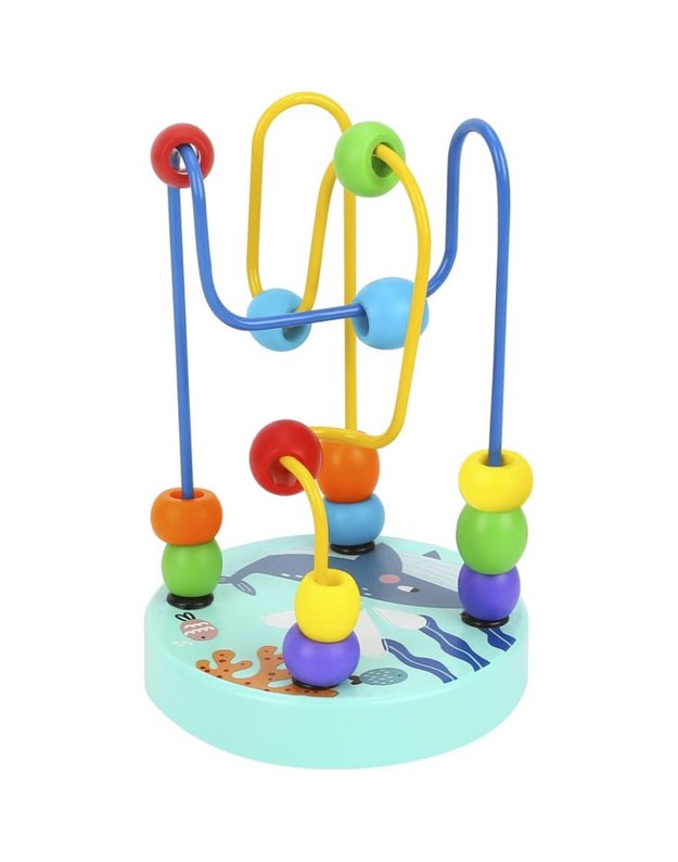 Tooky Toy medinė edukacinė motorinė kilpa &ndash; lavinamasis labirintas vaikams