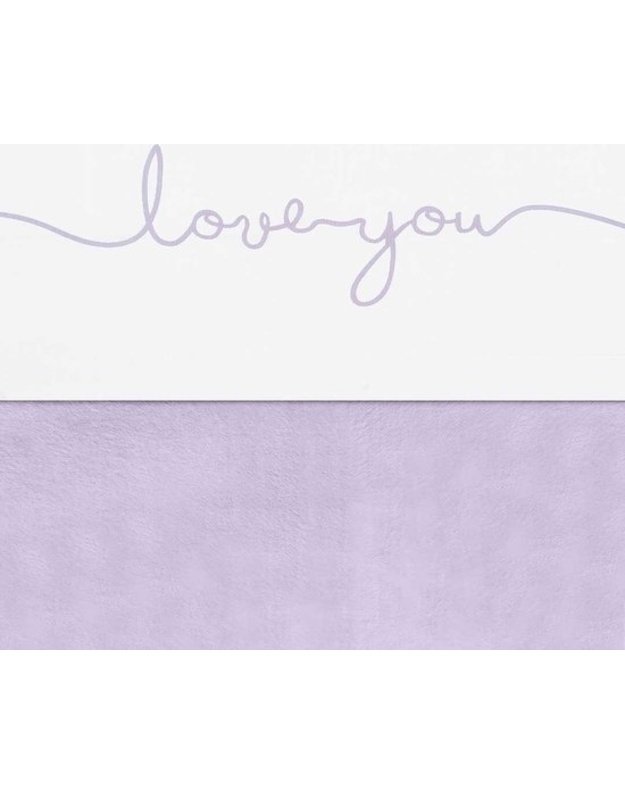Jollein lop&scaron;io paklodė Love You Lilac 75x100 cm