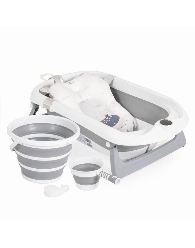 Cangaroo Cangaroo Balena Grey sulankstomas kūdikio vonelės rinkinys