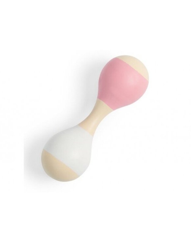 Jollein Wooden Rattle Maracas Pink 