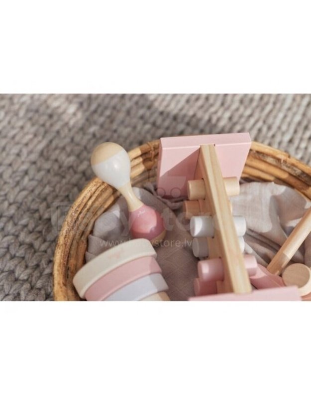 Jollein Wooden Rattle Maracas Pink 