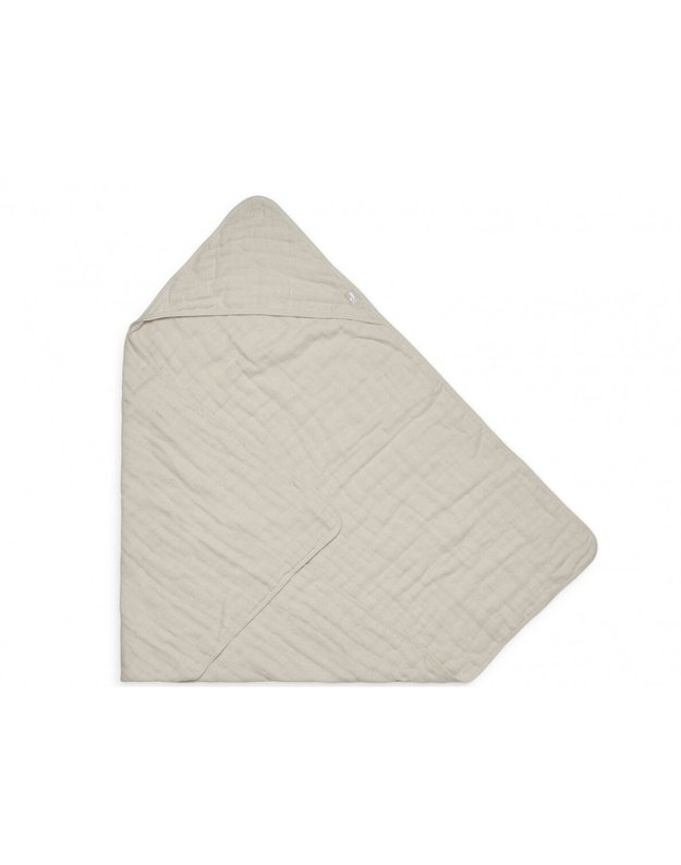 Jollein cotton towel with hood 75x75 cm Nougat
