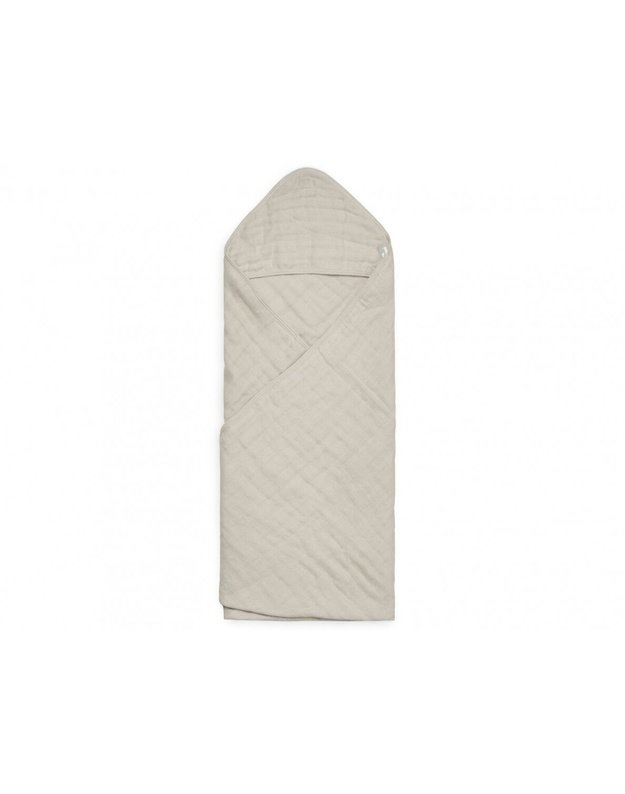 Jollein cotton towel with hood 75x75 cm Nougat
