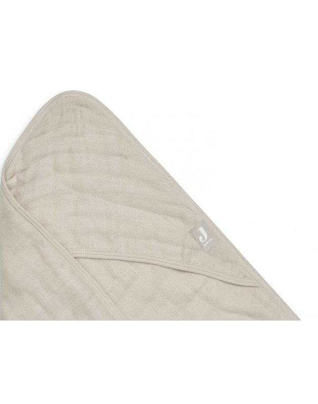 Jollein cotton towel with hood 75x75 cm Nougat