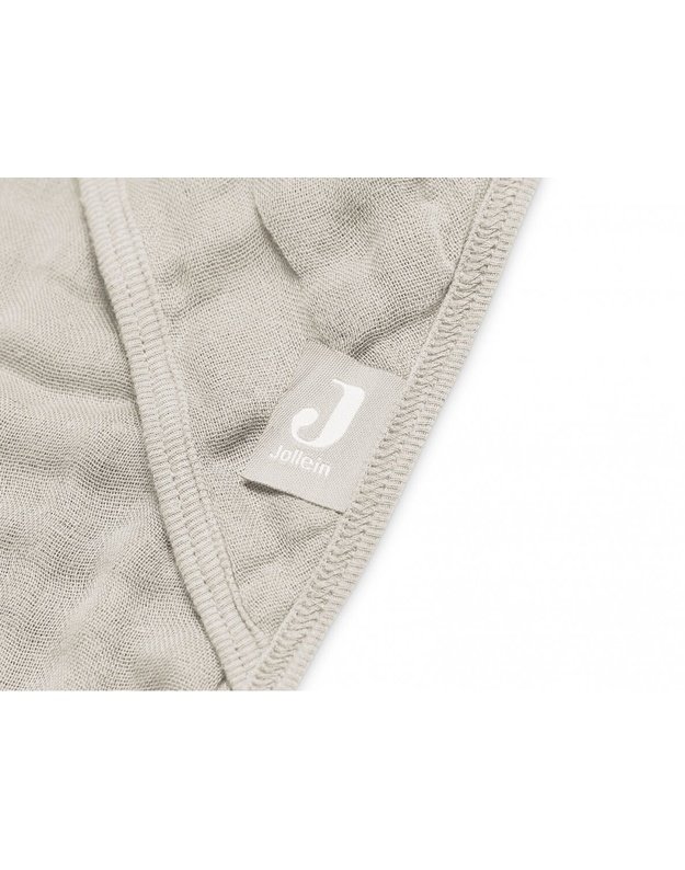Jollein cotton towel with hood 75x75 cm Nougat