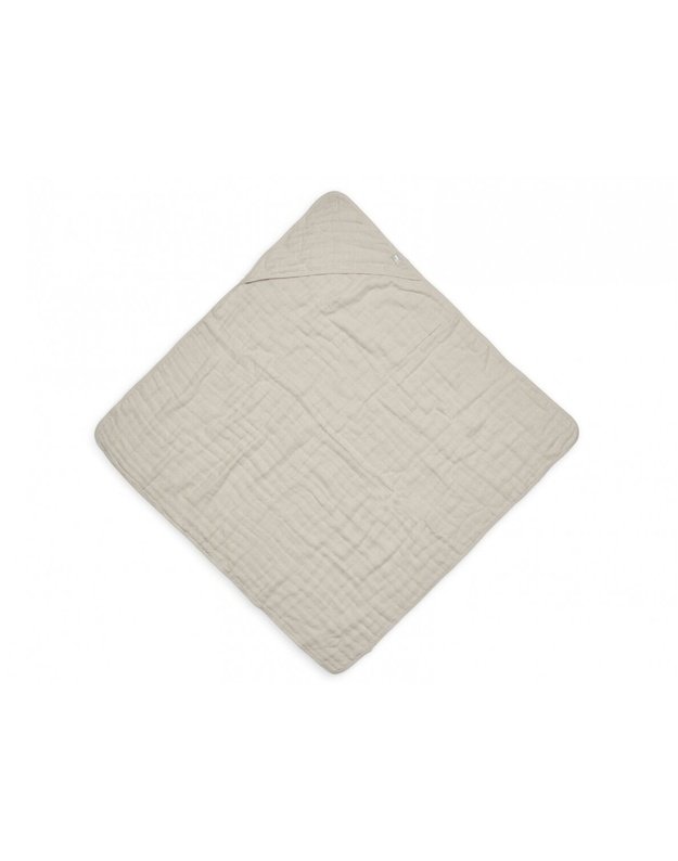 Jollein cotton towel with hood 75x75 cm Nougat