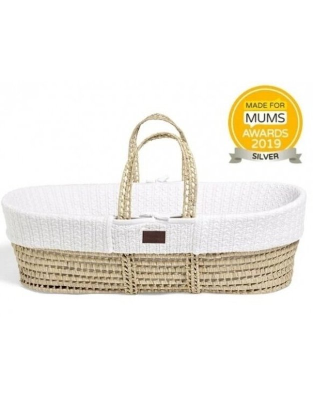The Little Green Sheep MOSES wicker cradle WHITE