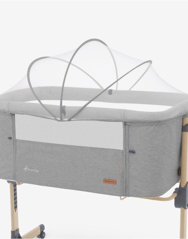 Baby Crib - Kikkaboo Amaris Light Grey
