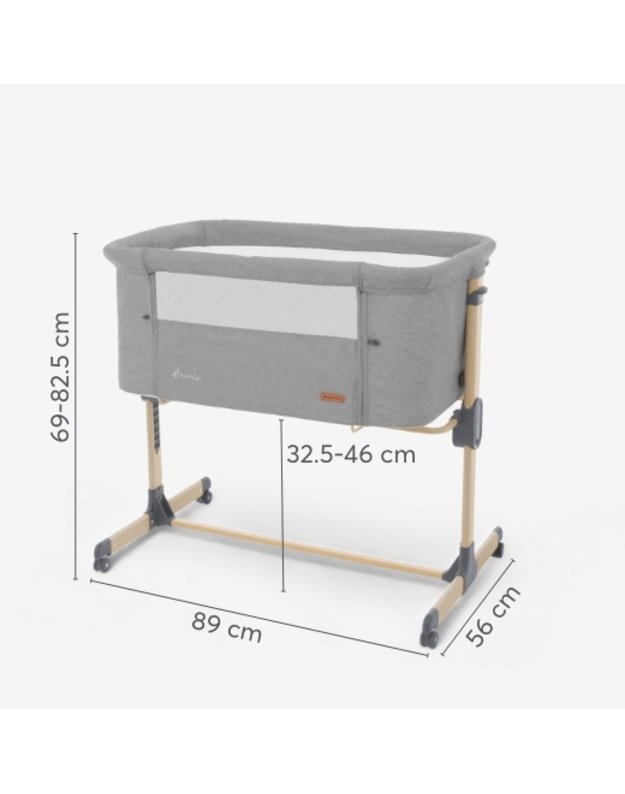 Baby Crib - Kikkaboo Amaris Light Grey