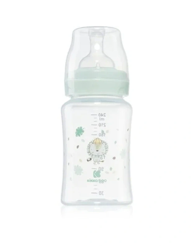 Jungle King Glass Feeding Bottle is 240 ml Mint
