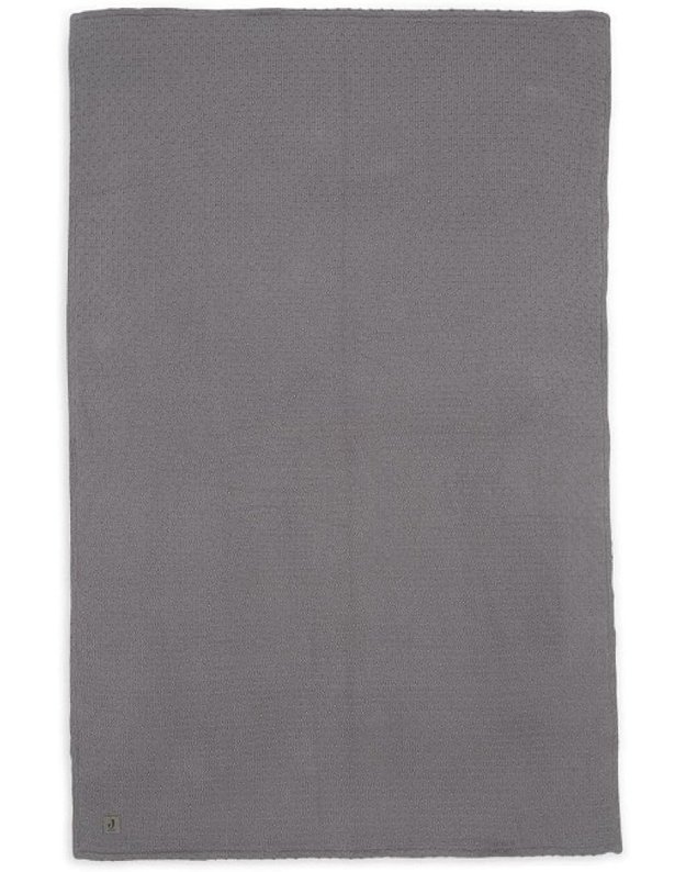 Jollein megztas pledas su Teddy pamu&scaron;alu Bliss Knit Grey 100x150 cm
