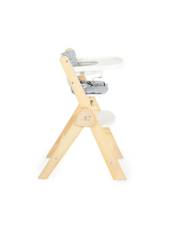 Cangaroo Caramel Folding High Chair White