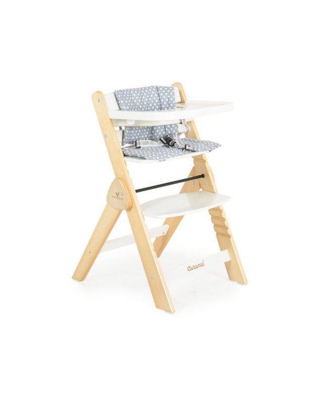 Cangaroo Caramel Folding High Chair White