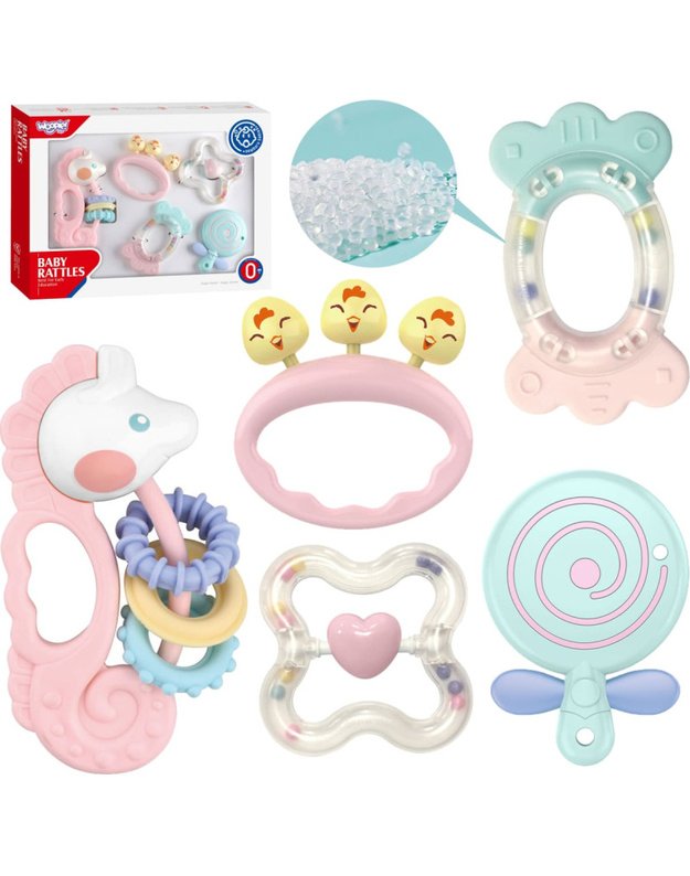 WOOPIE BABY sensorinių bar&scaron;kučių ir kramtukų rinkinys