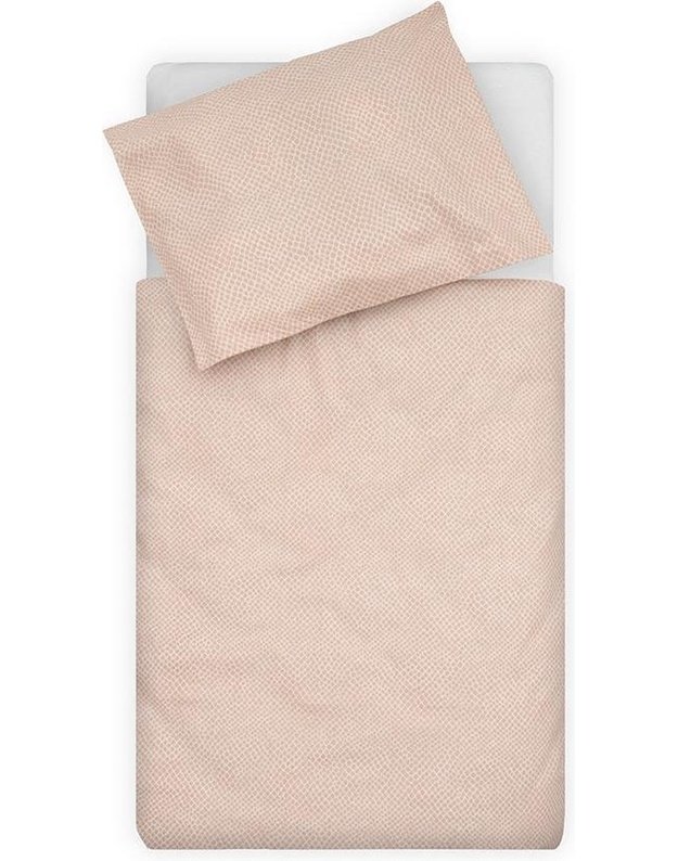 Jollein antklodės ir pagalvės užvalkalų komplektas Snake Pale Pink 100x135/140 cm