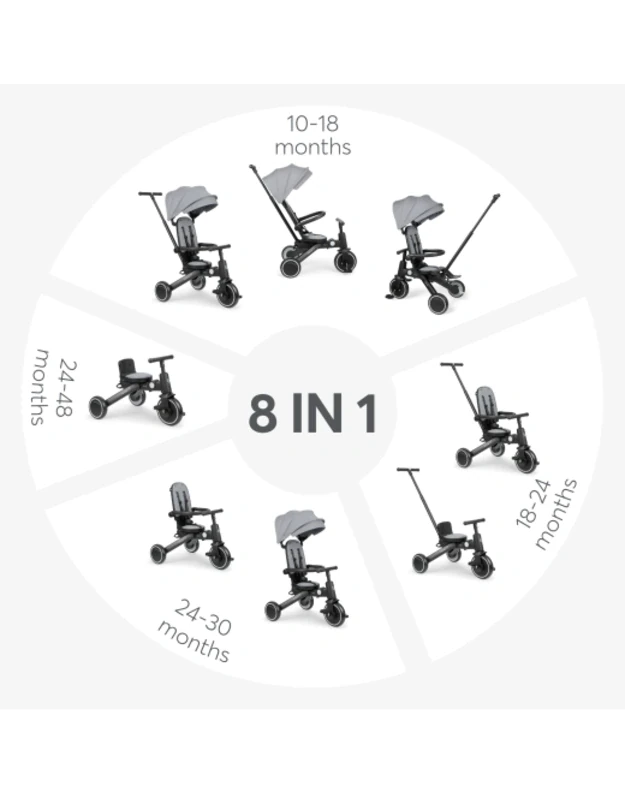 Trix 2 Grey 8in1 Tricycle