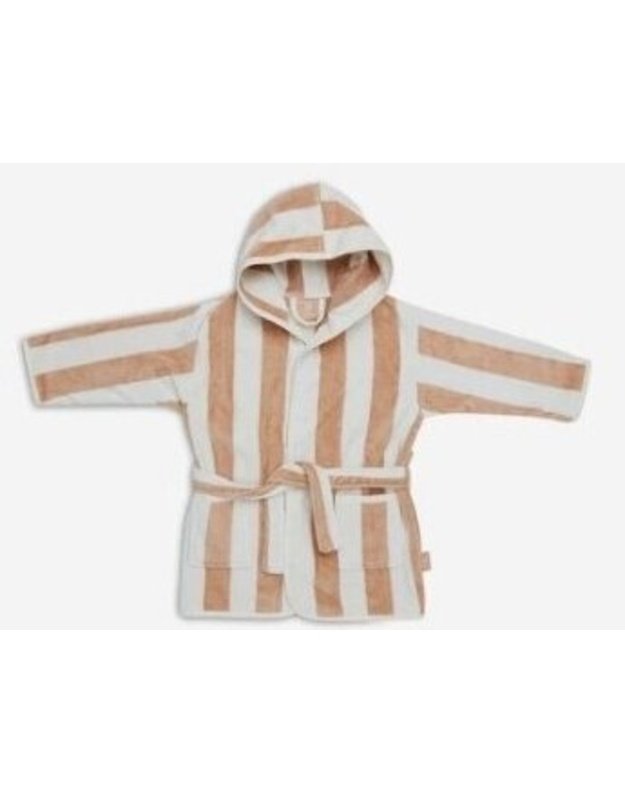 Jollein Stripe Terry Bathrobe 1–2 years Leaf Green GOTS – organic cotton