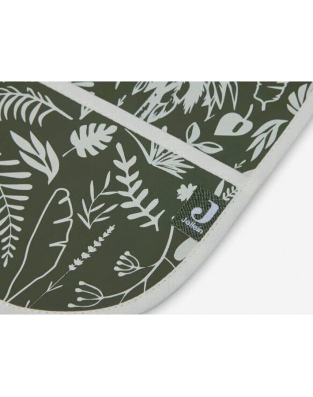 Jollein bib with sleeves, waterproof Botanical Leaf Green