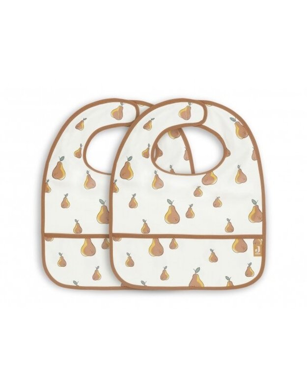 Jollein waterproof bib Bib with pocket - Pear 2pcs.