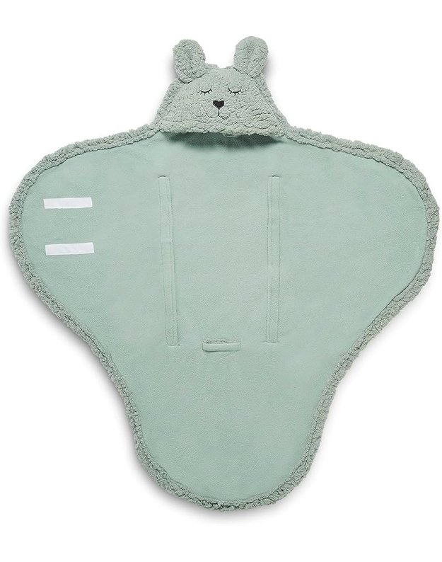 Jollein Bunny Baby Wrap Blanket Green