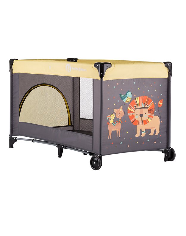 Petite&Mars Travel Cot Koot Lion Yellow 
