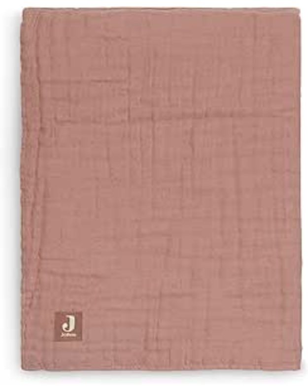 Jollein medvilninis pledukas kūdikiui Wrinkled Rosewood 75x100 cm