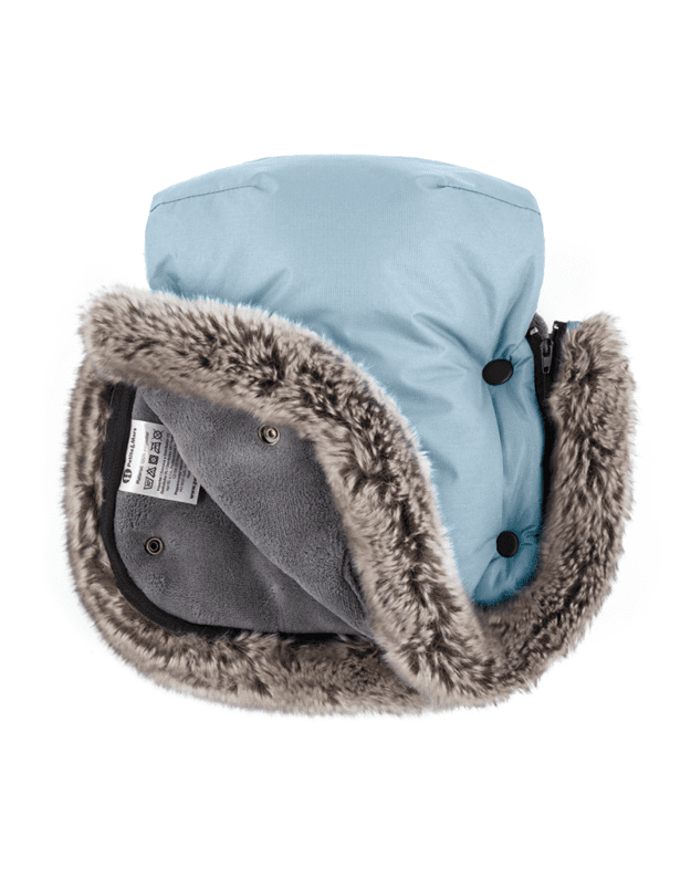 Petite&Mars Furry Gloves Sky Whisper