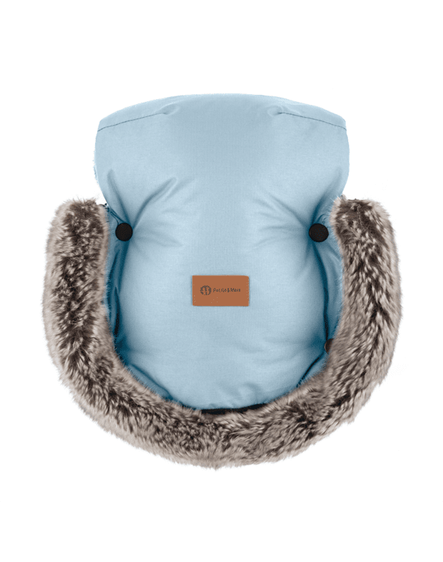 Petite&Mars Furry Gloves Sky Whisper