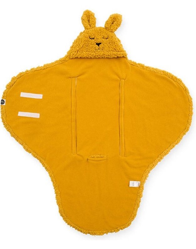 Jollein Jollein vystymo vokelis / pledas Bunny 100x105 cm Mustard