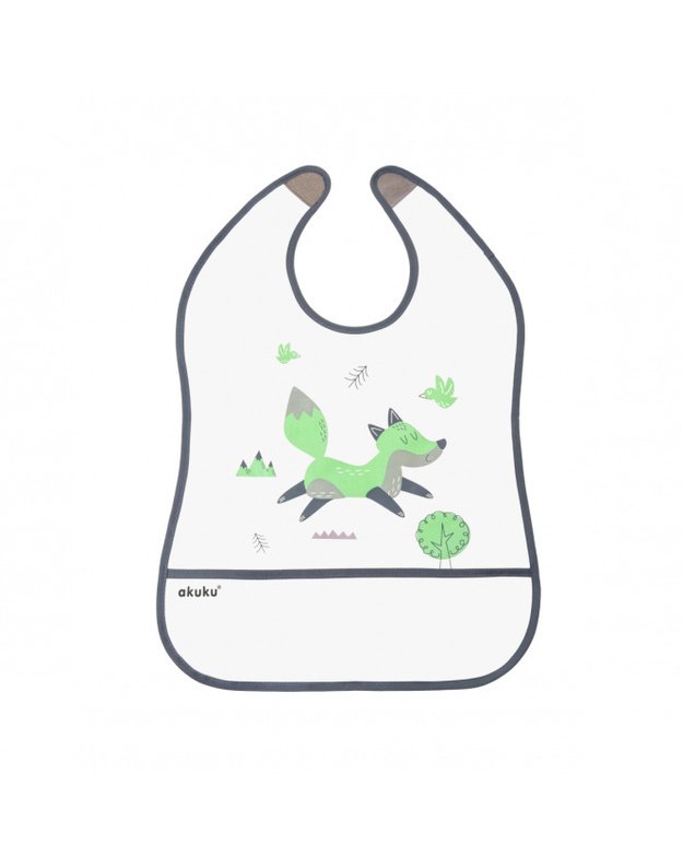Akuku kūdikio seilinukas su užsegimu ir kišenėle, Fox, A0519      30x30 cm